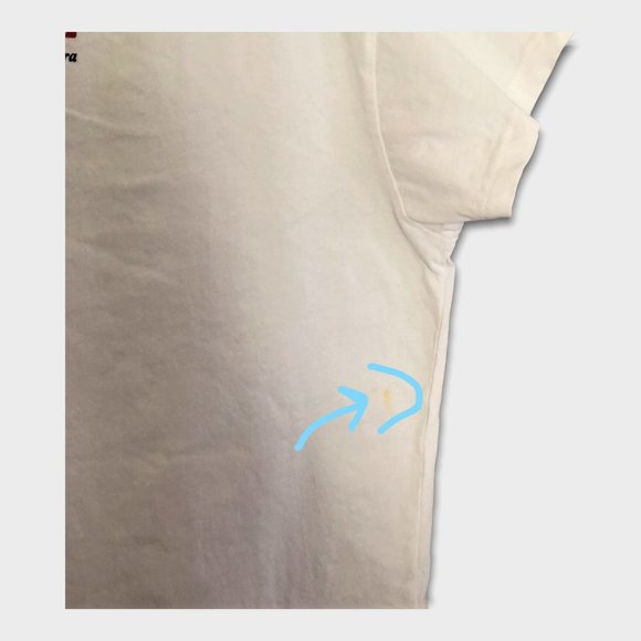 LAROUSSE White Graphic Womens Cut Tee size XL bust 38in - Picture 5 of 6